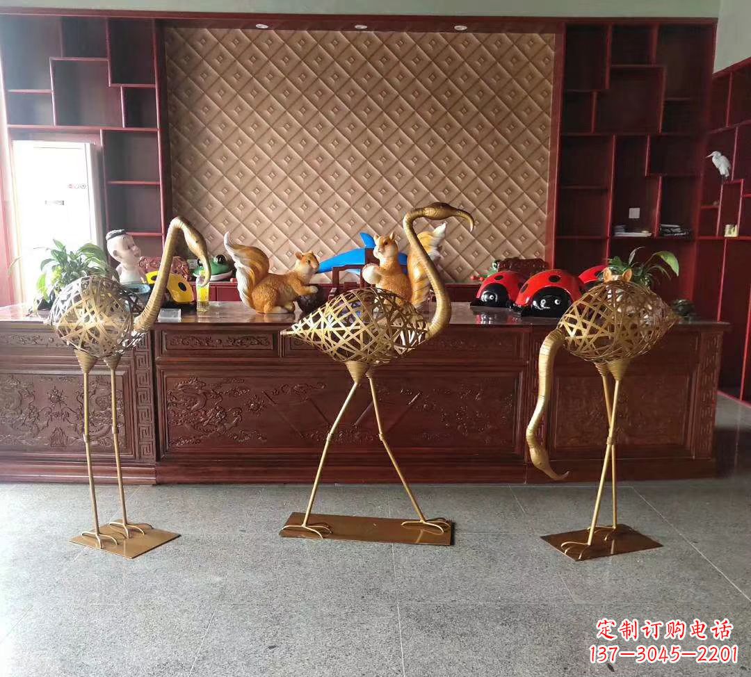张掖不锈钢火烈鸟雕塑——熠熠生辉