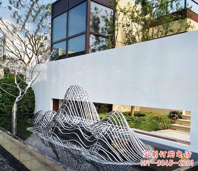 张掖不锈钢镂空假山雕塑精美外形,细腻工艺