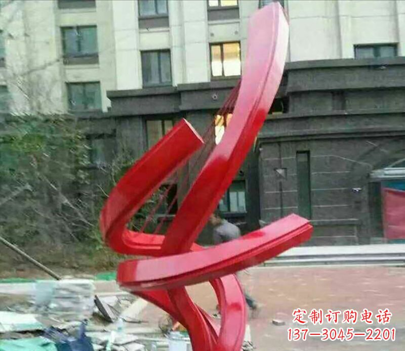 张掖不锈钢螺旋飘带雕塑