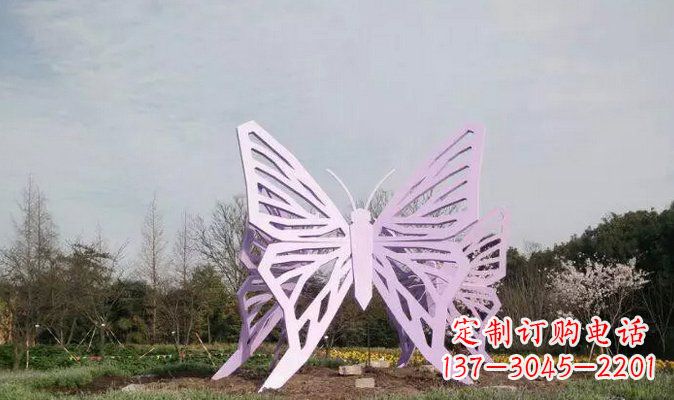 张掖不锈钢蝴蝶雕塑美丽的艺术装点