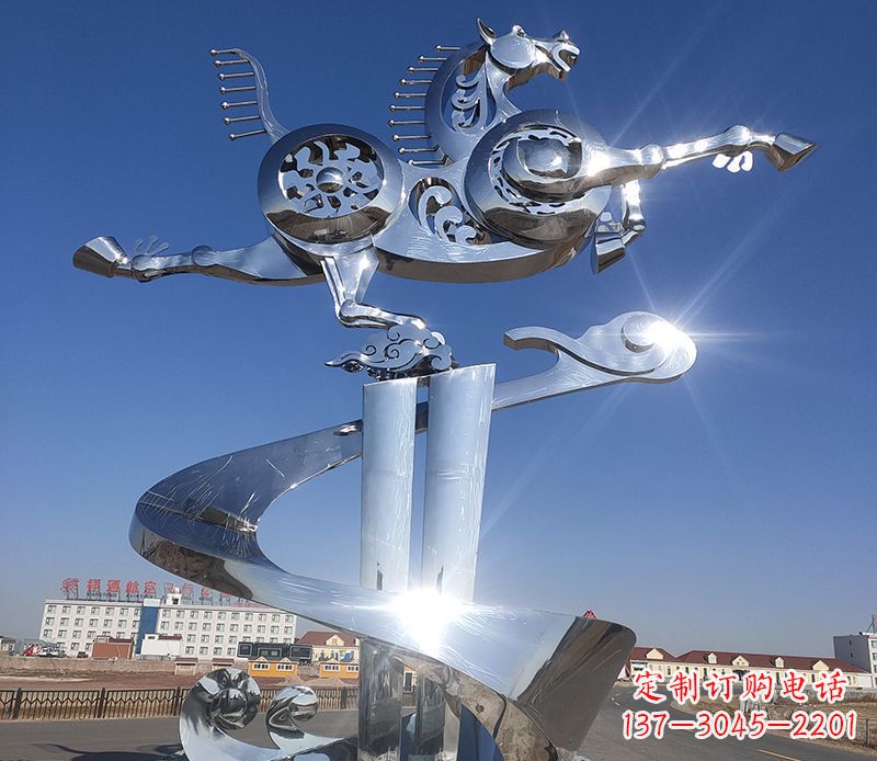 张掖不锈钢马踏飞燕雕塑——精美的艺术品