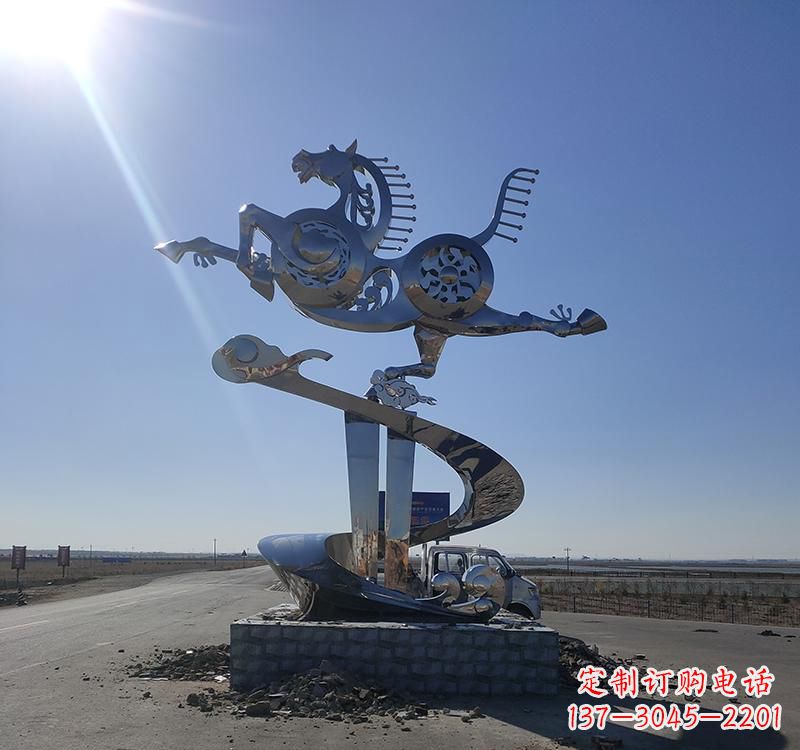 张掖不锈钢马踏飞燕城市雕塑
