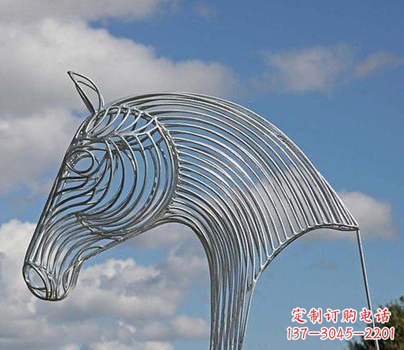 张掖不锈钢马头雕塑抽象雕塑的新突破