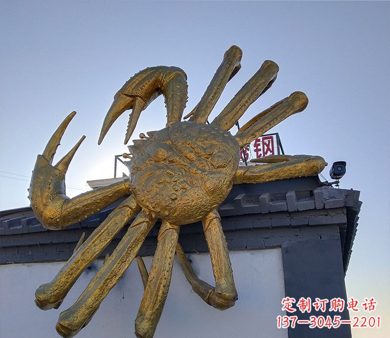 张掖不锈钢螃蟹雕塑精美而又经久不衰