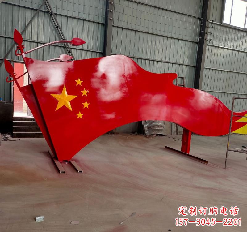 张掖不锈钢拼接党旗雕塑