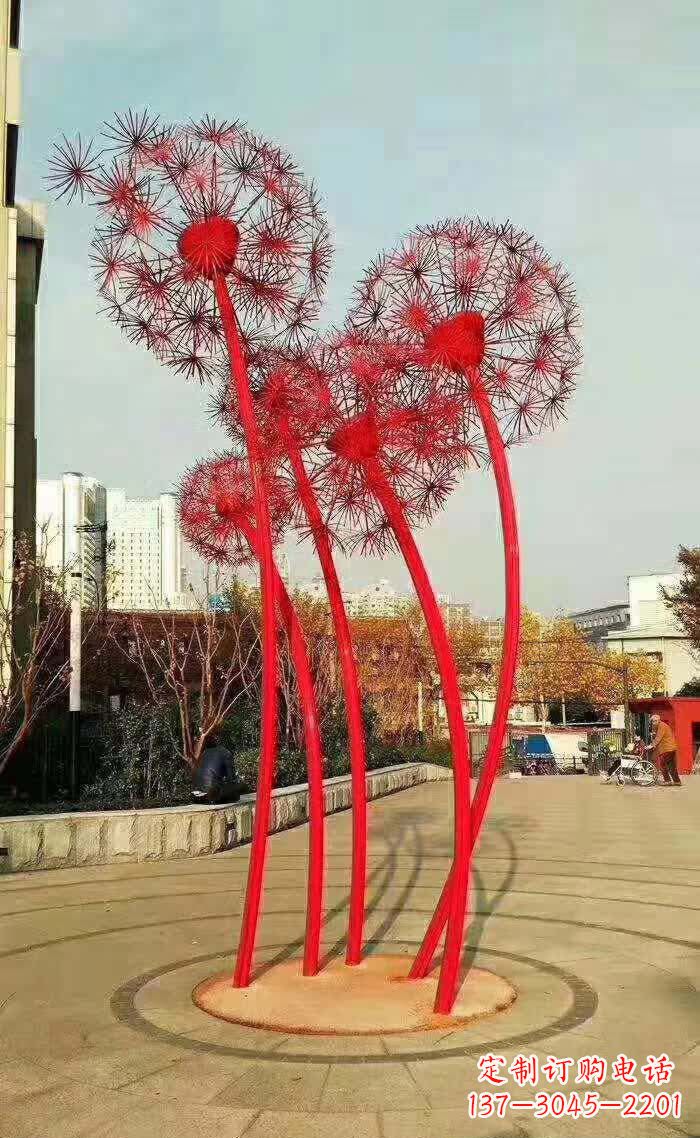 张掖不锈钢蒲公英美丽的雕塑之作