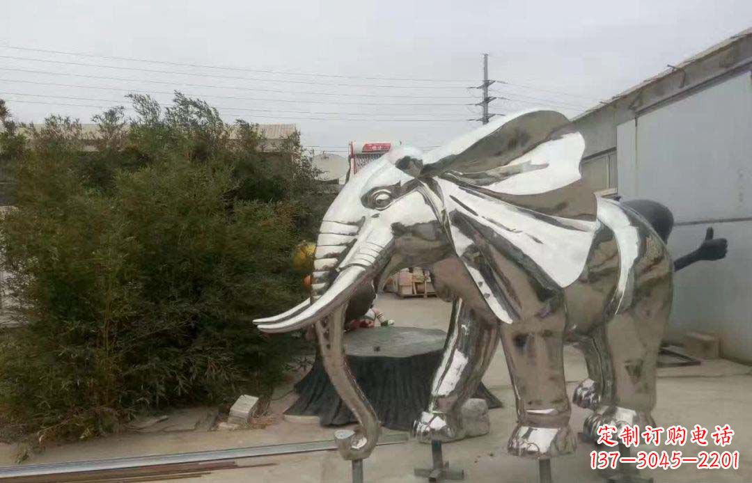 张掖大象雕塑为售楼部装饰点缀