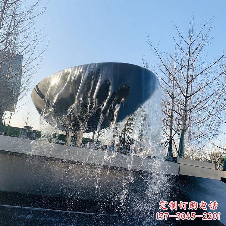 张掖不锈钢水钵瀑布喷泉雕塑艺术与美感的完美结合