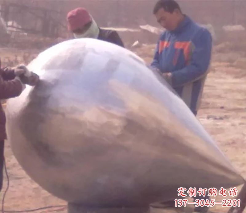 张掖不锈钢水滴雕塑精致美丽的艺术品