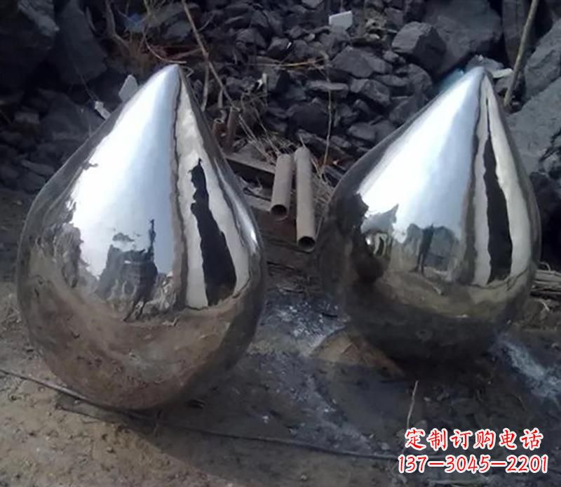 张掖不锈钢水滴雕塑美丽绽放
