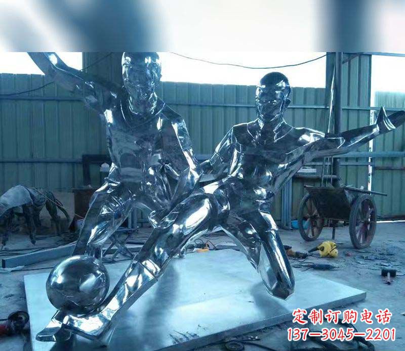 张掖不锈钢足球雕塑精美的足球景观