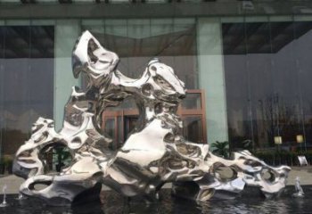 张掖精美太湖石雕塑，不锈钢企业的杰作