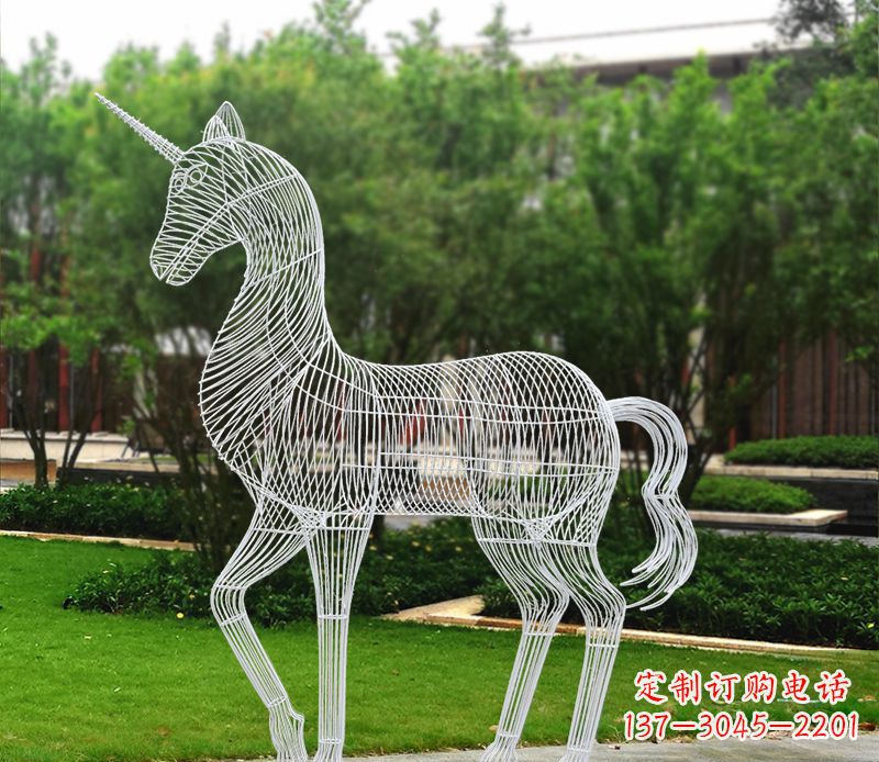 张掖不锈钢马雕精美艺术品