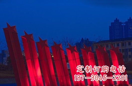 张掖不锈钢五角星雕塑铸就永恒之美