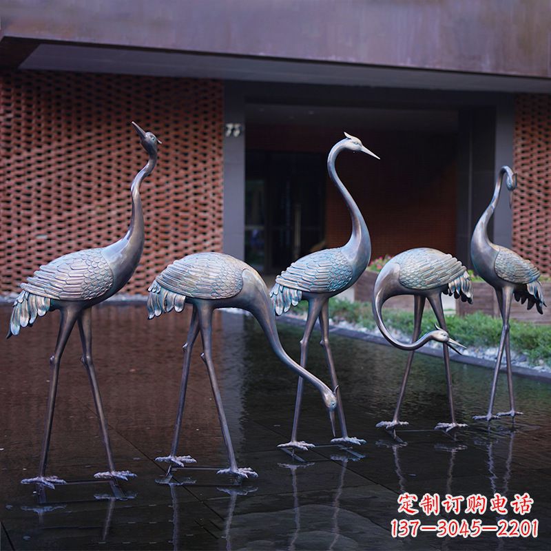 张掖不锈钢仙鹤飞翔雕塑