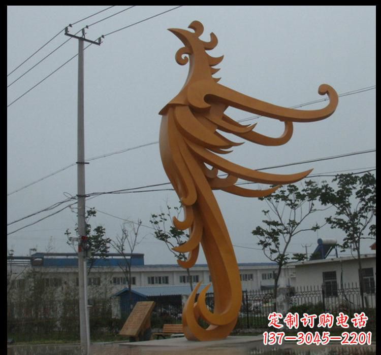 张掖不锈钢凤凰雕塑抽象艺术的精美杰作