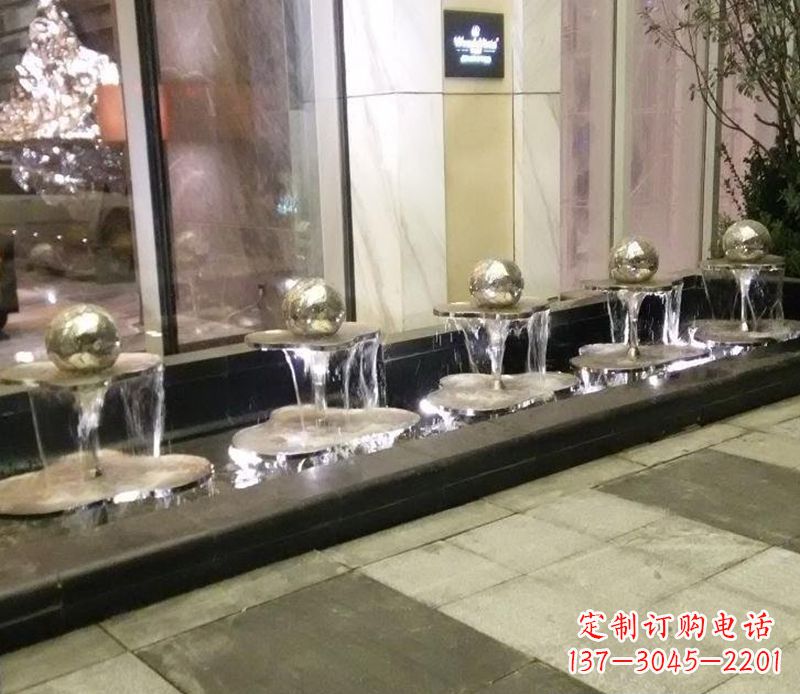 张掖不锈钢小喷泉雕塑——美化环境的艺术