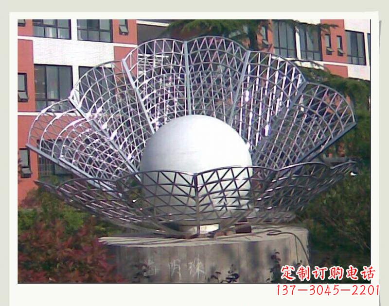 张掖海洋精灵不锈钢贝壳雕塑