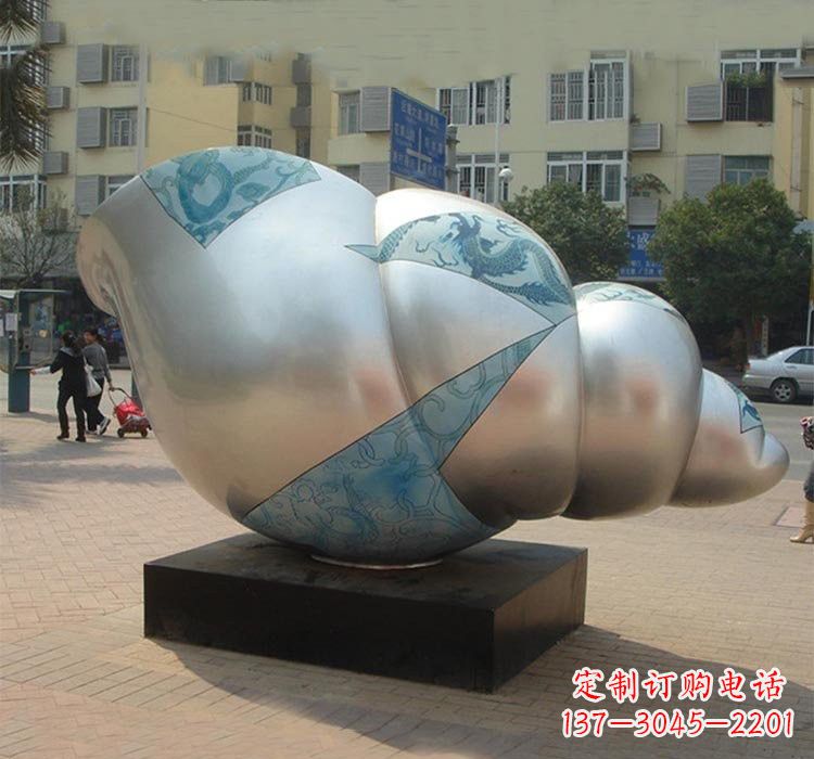 张掖不锈钢海螺雕塑——给小区增添美的魅力