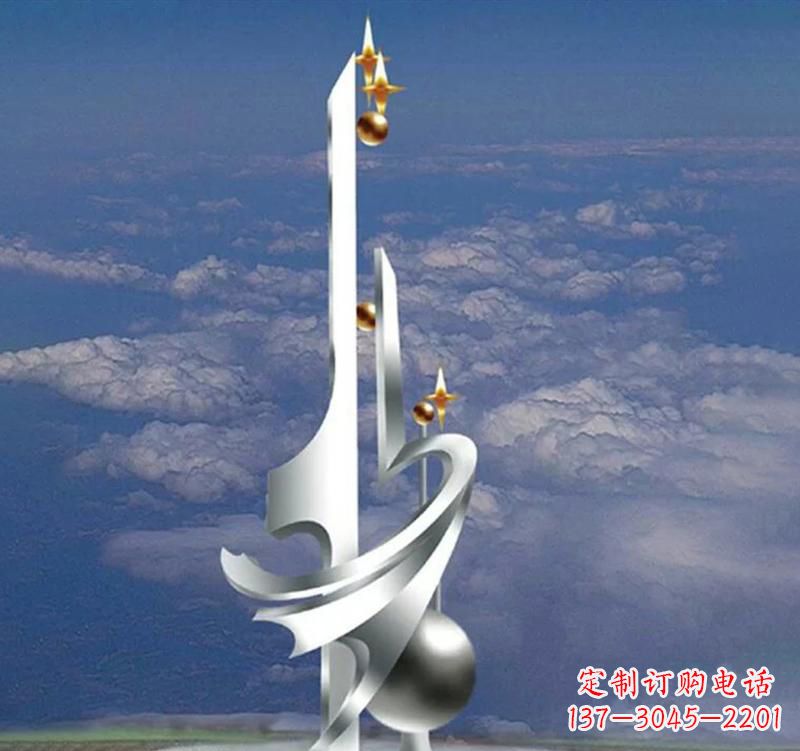 张掖不锈钢校园书本雕塑传承知识文化