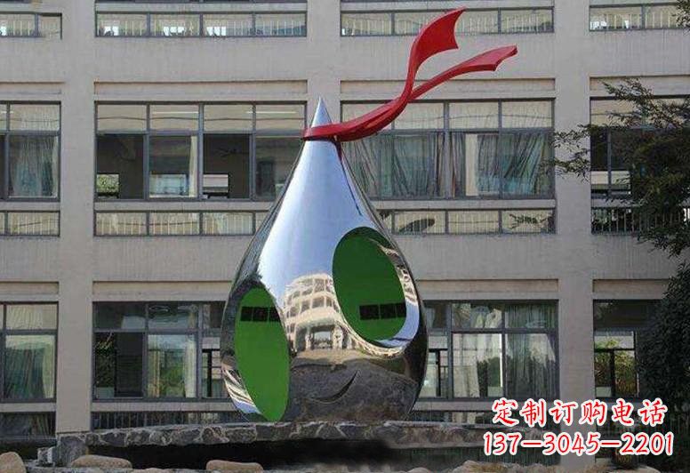 张掖不锈钢校园水滴雕塑
