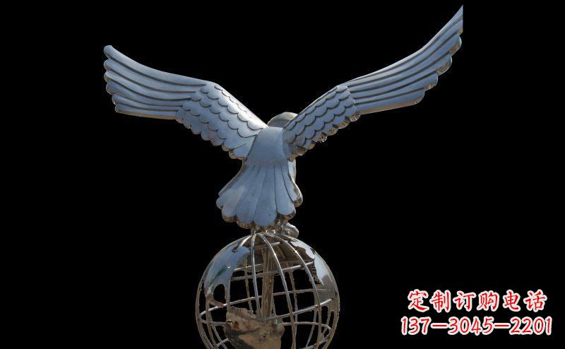 张掖雄鹰的翱翔——不锈钢雄鹰雕塑