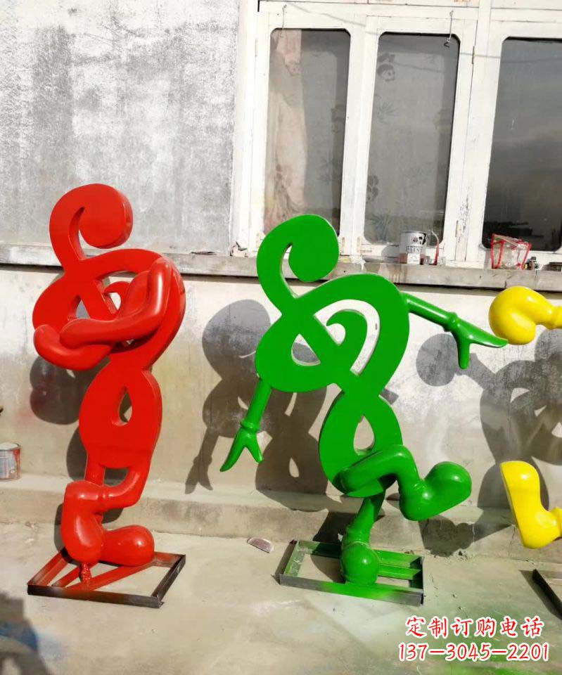 张掖美妙音乐不锈钢音符雕塑