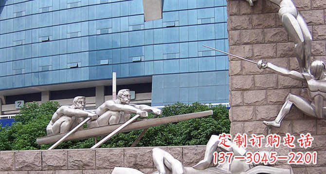 张掖不锈钢运动员雕塑——震撼的街头景观