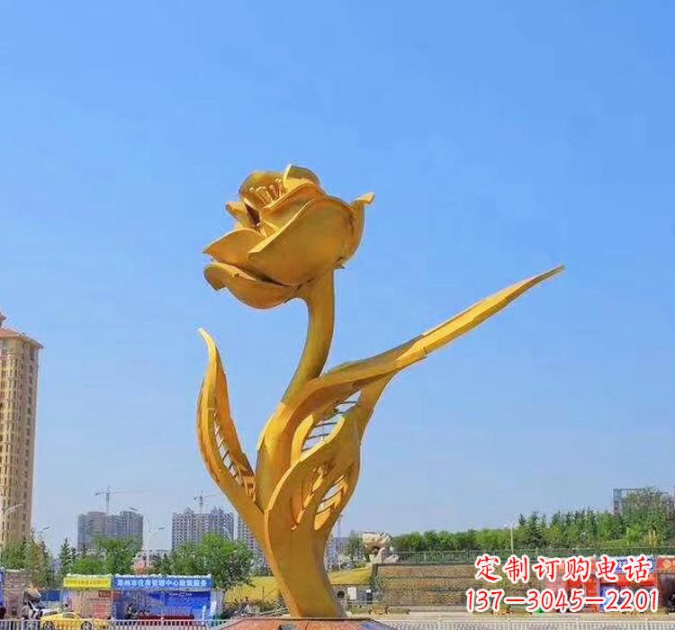 张掖精美不锈钢紫荆花雕塑