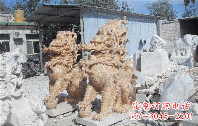 张掖麒麟石雕一个具有传统文化精髓的艺术品