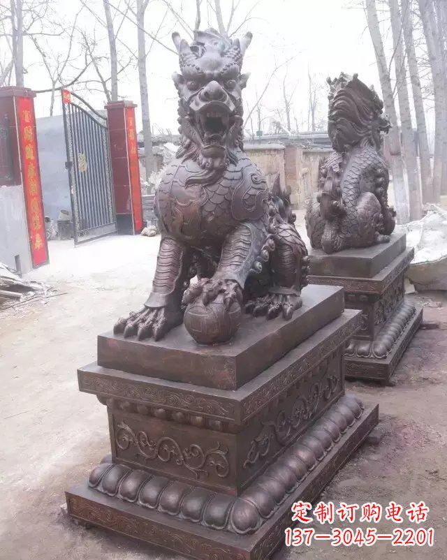 张掖麒麟雕塑古老而又神秘