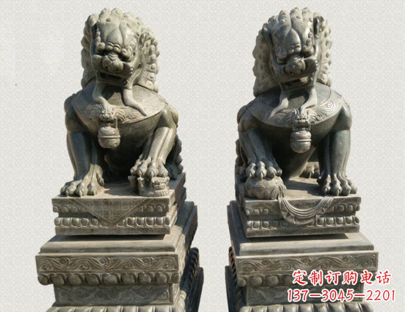 张掖狮子雕塑象征王者风范