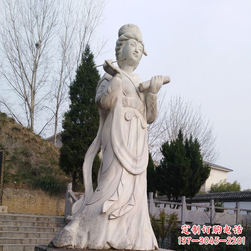 张掖蔡文姬石雕塑像-景区园林古代著名人物才女文学家雕塑