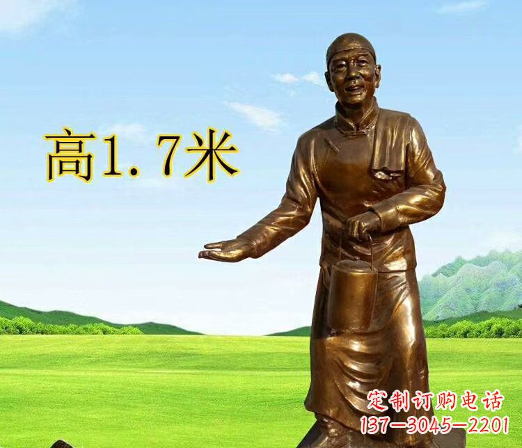 张掖店小二雕塑传承经典艺术