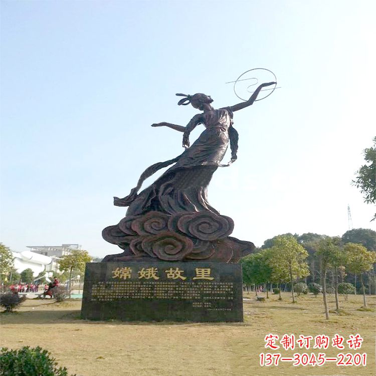 张掖嫦娥传说一座神秘的雕像