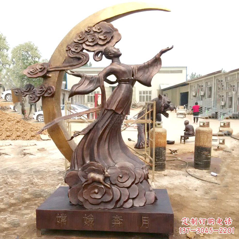 张掖绚丽嫦娥-神话中的上古美女雕像