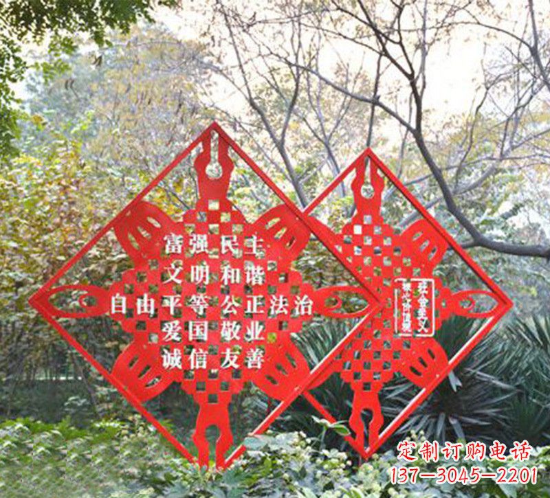 张掖城市精神的不锈钢雕塑