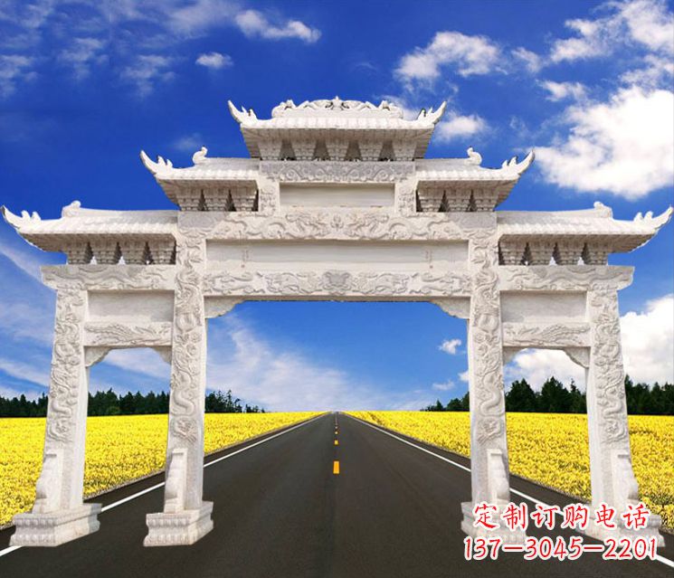 张掖城市牌楼石雕——把文化传承到实体之中