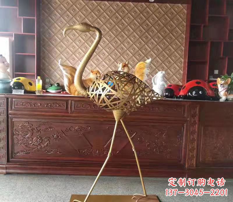 张掖火烈鸟雕塑精美绝伦