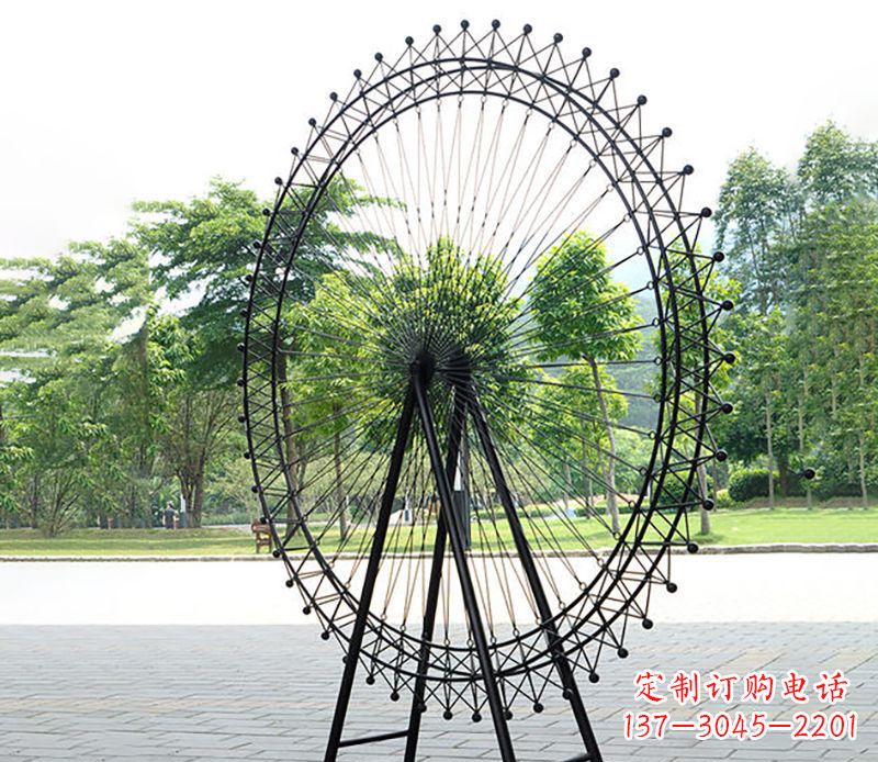 张掖不锈钢摩天轮雕塑视觉与空间的结合