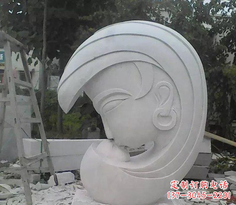 张掖抽象人物头像石雕