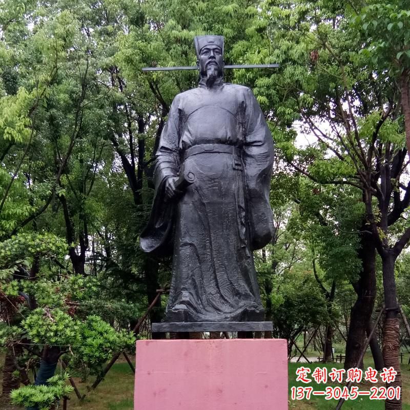 张掖铜雕陶渊明——传承古代文学精髓