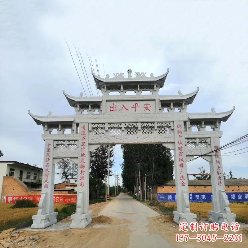 张掖石雕牌楼传承民间文化的艺术珍品