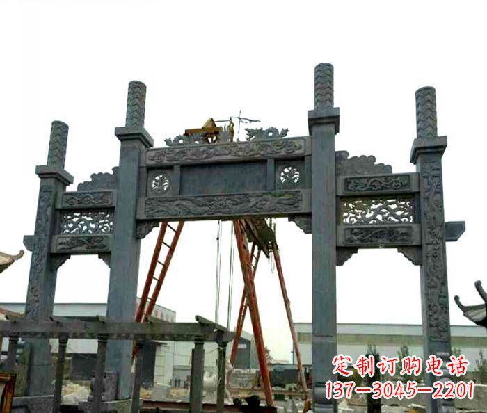 张掖村庄牌坊雕塑传承历史文化