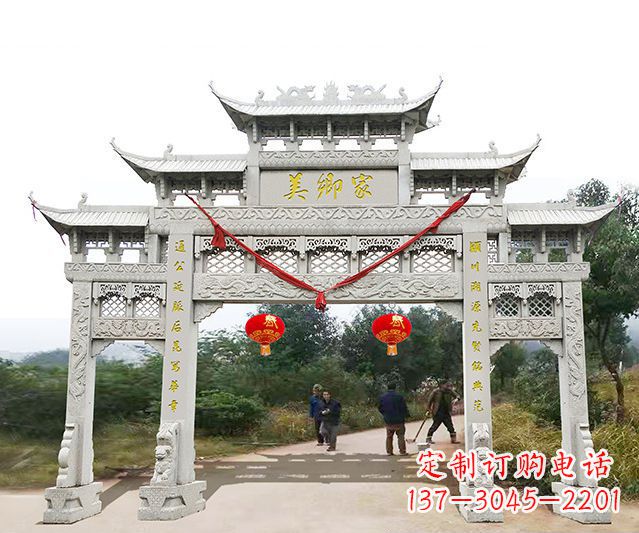 张掖牌坊雕塑珍贵的传统文化