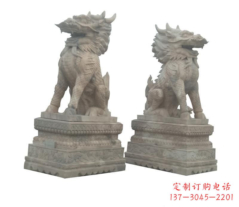 张掖大理石麒麟神秘之门的守护者