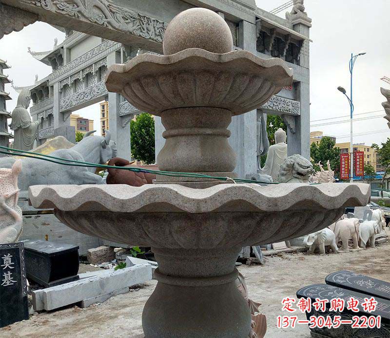 张掖大理石多层喷泉石雕