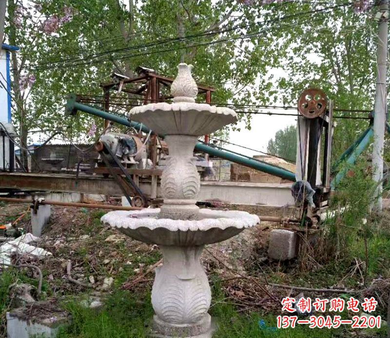 张掖大理石多层喷泉石雕雕塑艺术的精美之作