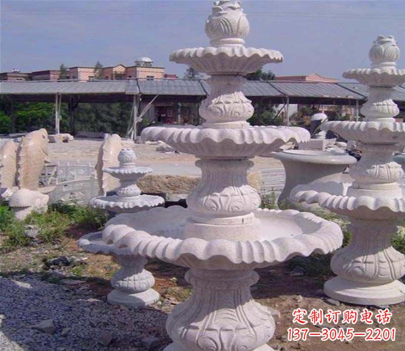 张掖石雕喷泉展现精美的艺术灵感