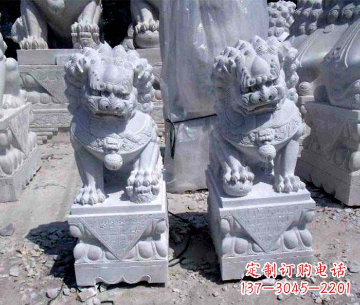 张掖大理石仿古石狮子